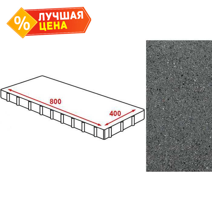 Плита тротуарная Готика Granite FERRO, Исетский, 800x400x80 мм