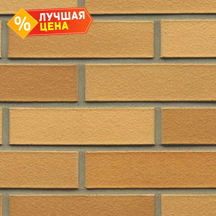 Кирпич клинкерный Muhr 01 EG Niederlausitzer Gelb Edelglanz гладкий, 290х90х71 мм