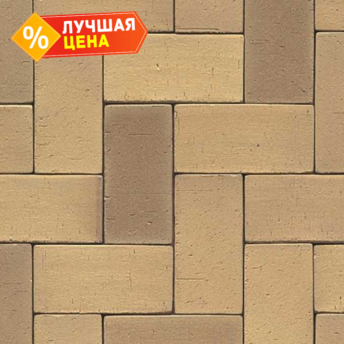 Клинкерная брусчатка Muhr №06 Hellbraun-bunt, 200x100x40 мм