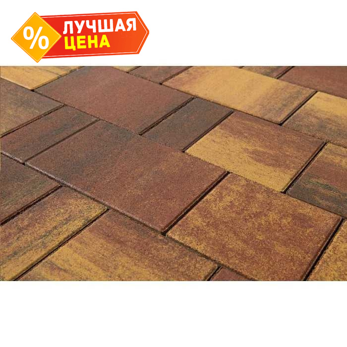 Плитка тротуарная BRAER Старый город Ландxаус Color Mix Мальва, толщина 80 мм
