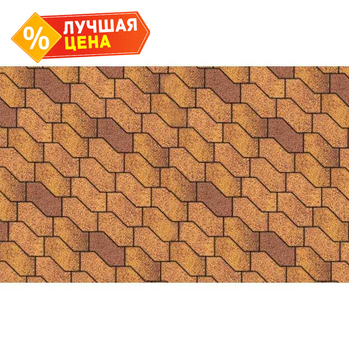 Плитка тротуарная S-Форма В.3.Ф.10 Листопад гладкий Осень 172x94x100 мм