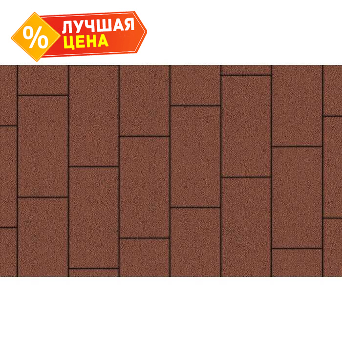 Плитка тротуарная Прямоугольник (Ла-Линия) Б.10.П.8 гранит красный, 300x150x80 мм