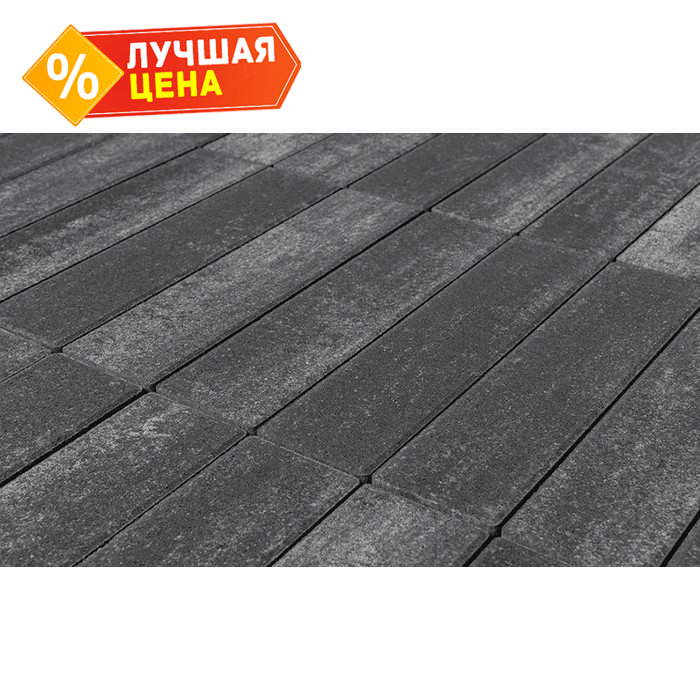 Плитка тротуарная BRAER Ригель Color Mix Ночь, 320x80x60 мм