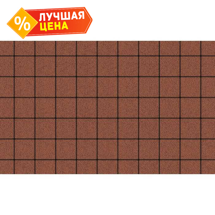 Плитка тротуарная Квадрат (ЛА-Линия) Б.3.К.6 гранит красный 100x100x60 мм