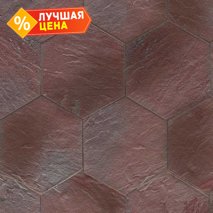 Клинкерная брусчатка Muhr №10 Violettblau geflammt, гексагон 200x52 мм