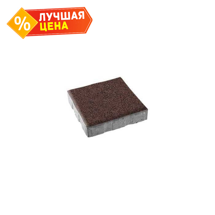 Плитка тротуарная Квадрум Б.7.К.8 гладкий коричневый 600x600x80 мм