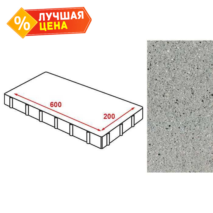 Плита тротуарная Готика Granite FERRO, Цветок Урала 600x200x60 мм
