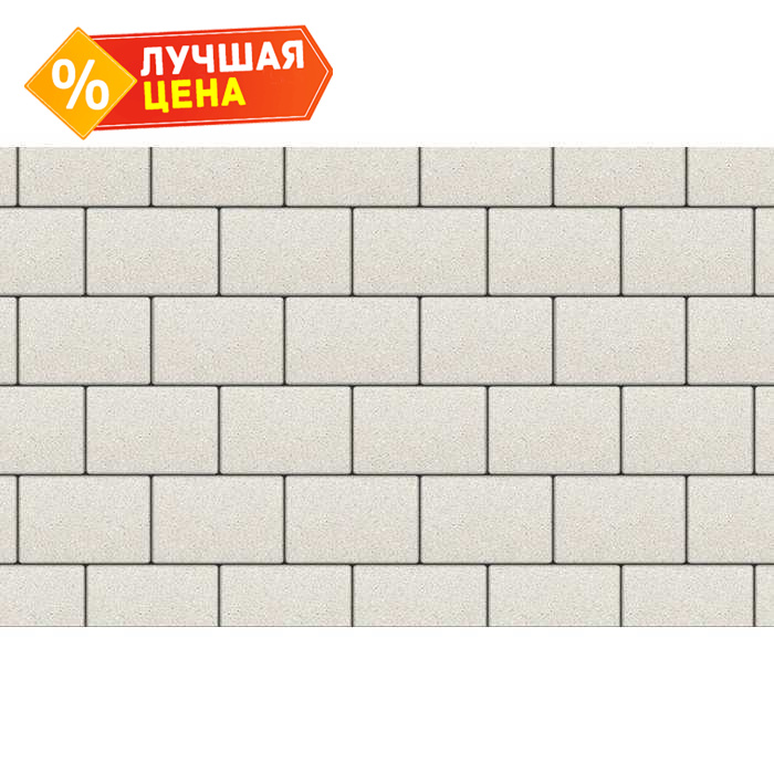 Плитка тротуарная Прямоугольник (Ла-Линия) Б.1.П.8 гладкий белый, 300x200x80 мм