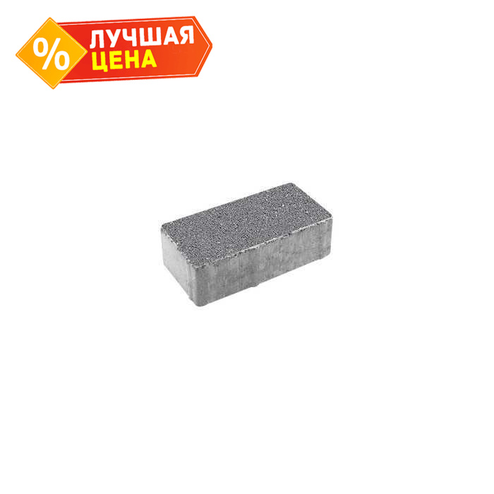 Плитка тротуарная Прямоугольник (Ла-Линия) Б.2.П.8 гранит серый 200x100x80 мм