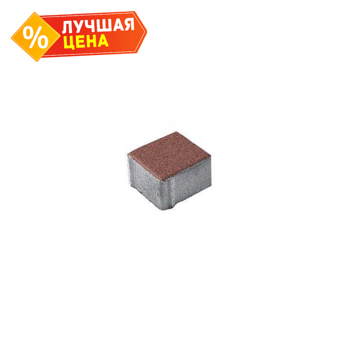 Плитка тротуарная Квадрат (ЛА-Линия) Б.2.К.6 гладкий красный 200x200x60 мм