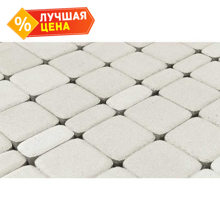 Плитка тротуарная BRAER Классико белый, 115x60 мм