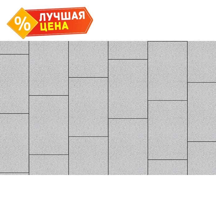 Плитка тротуарная Прямоугольник (Ла-Линия) Б.14.П.8 гранит белый, 750x500x80 мм