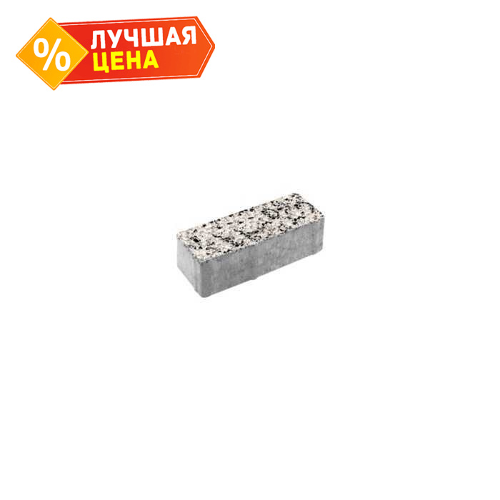 Плитка тротуарная Паркет Б.4.П.6 Стоунмикс бело-чёрный 180x60x60 мм