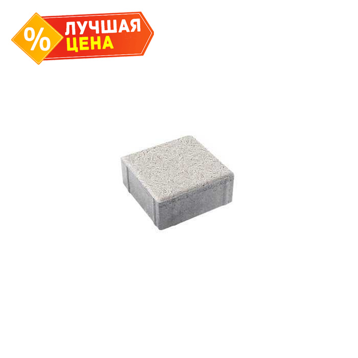 Плитка тротуарная Квадрат (ЛА-Линия) А.2.К.4 Стоунмикс белый 200x200x40 мм