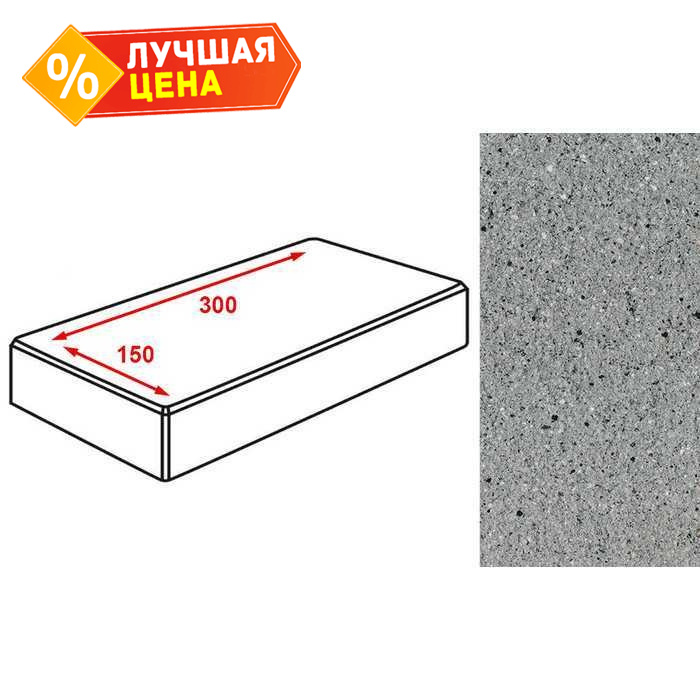 Плитка тротуарная Готика Granite FERRO, картано, Цветок Урала 300x150x60 мм