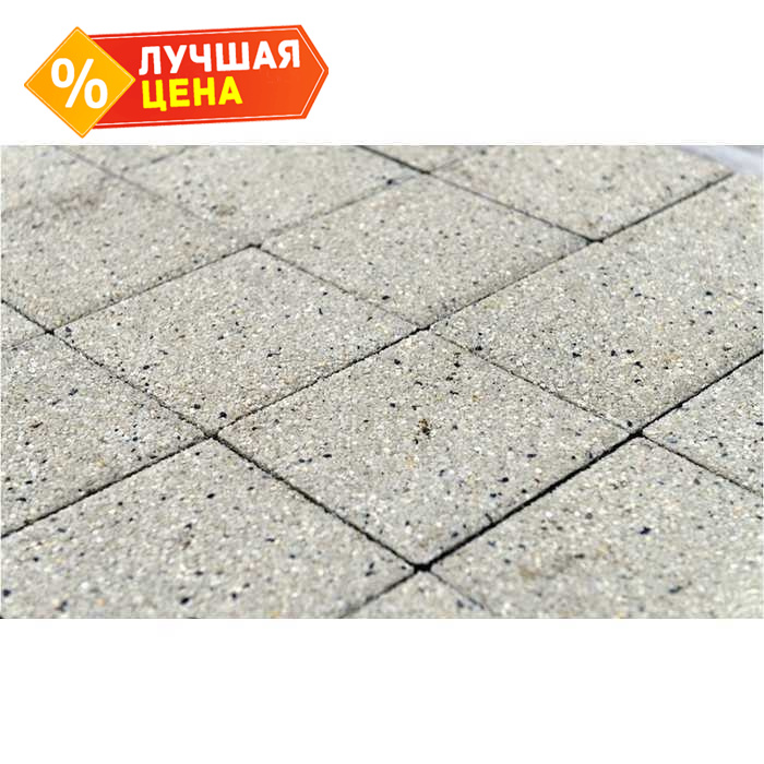 Плитка тротуарная BRAER Сити гранит на белом, 300x150x80 мм