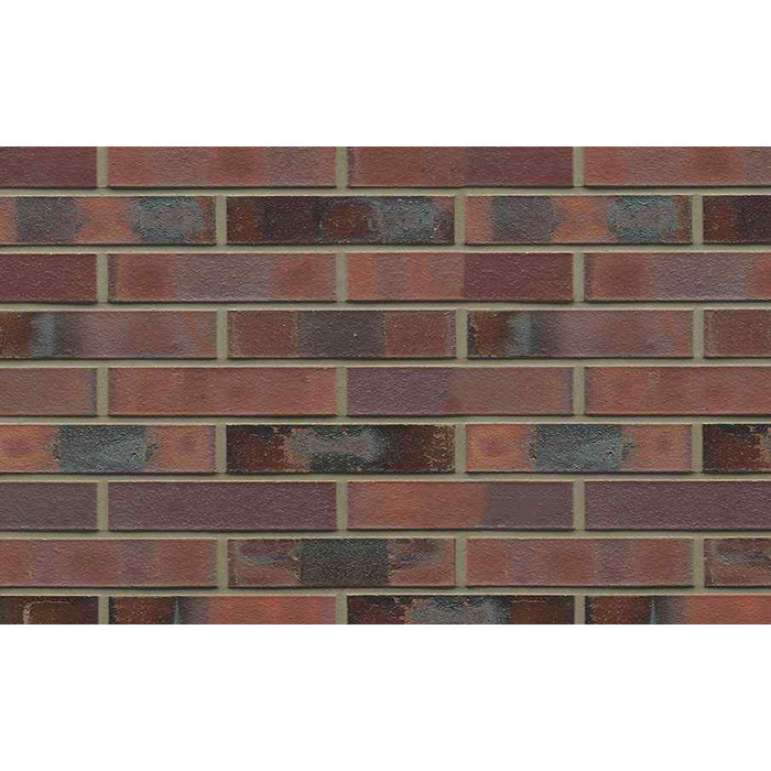 Кирпич клинкерный Westerwaelder Klinker Nr 04KS Rotbraun-bunt Kohle Spezial, 240х115х52 мм