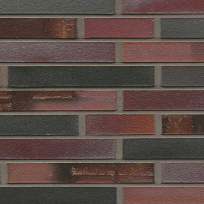Кирпич клинкерный Muhr 29 S Schwarzblau-bunt Spezial гладкий, 290х90х40 мм