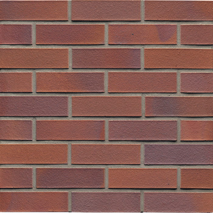 Кирпич клинкерный Muhr 04 Rotbraun-bunt 100% Fuß рифленый, 210х100х50 мм