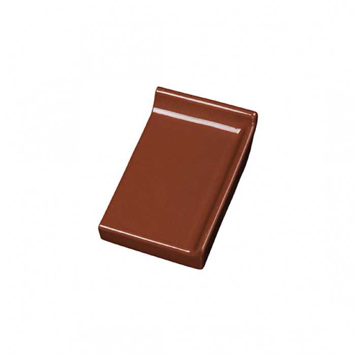 Клинкерный завершающий водоотлив с бортиком правый Terca Light brown, 160*105*30 мм