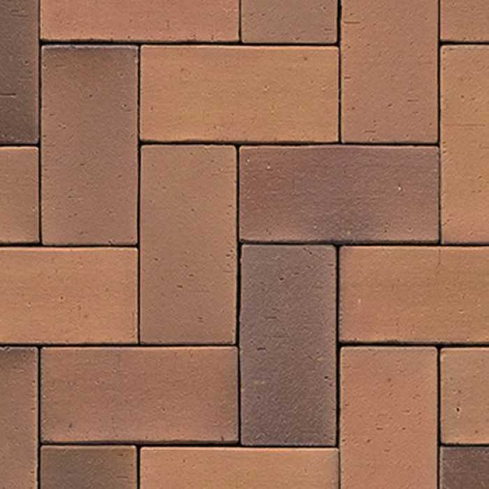 Клинкерная брусчатка Muhr №08S Lachsrot spezial, 200x100x40 мм