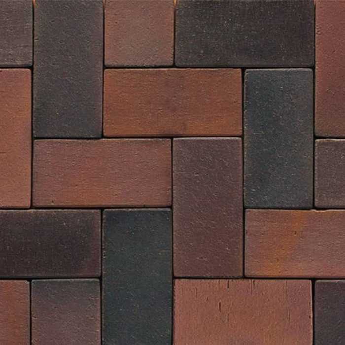 Клинкерная брусчатка Muhr №04S Rotbraun-bunt spezial, 290x90x52 мм