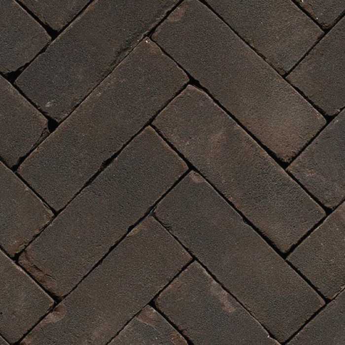 Клинкерная брусчатка Penter Nero wasserstrich tumbled, 200x50x85 мм