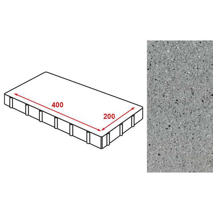 Плита тротуарная Готика Granite FERRO, Цветок Урала, 400x200x80 мм