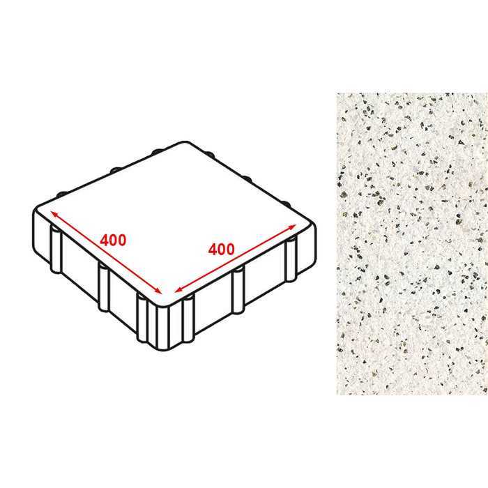 Плита тротуарная Готика Granite FERRO, Покостовский 400x400x80 мм