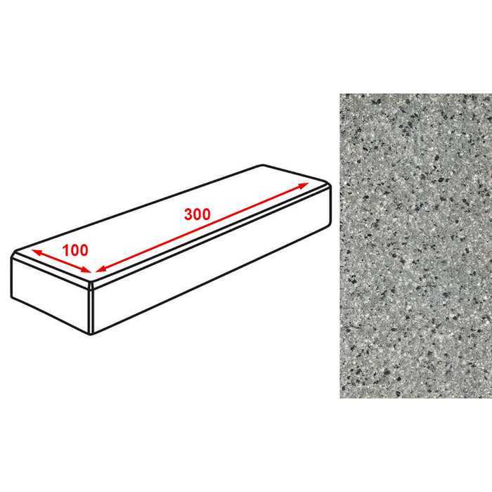 Плитка тротуарная Готика Granite FERRO, паркет, Белла Уайт 300x100x60 мм