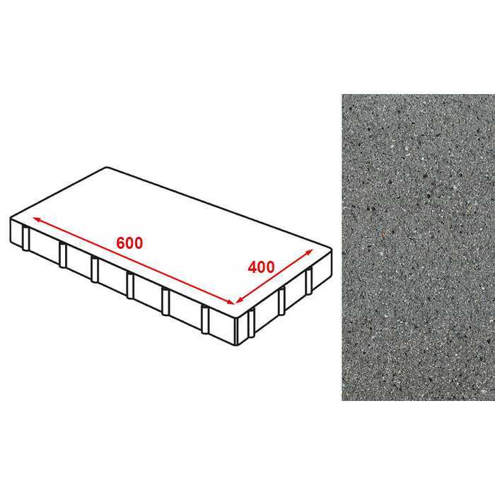 Плита тротуарная Готика Granite FERRO, Исетский 600x400x60 мм