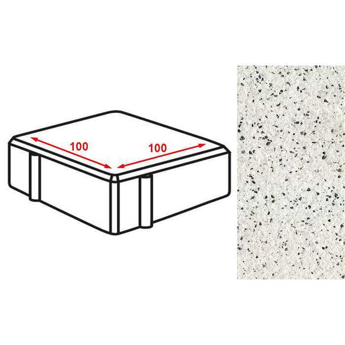 Плитка тротуарная Готика Granite FERRO, квадрат, Покостовский 100x100x60 мм