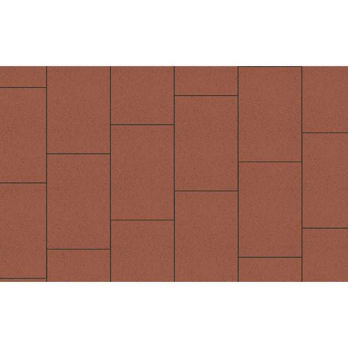 Плитка тротуарная Прямоугольник (Ла-Линия) Б.14.П.8 гранит красный, 750x500x80 мм
