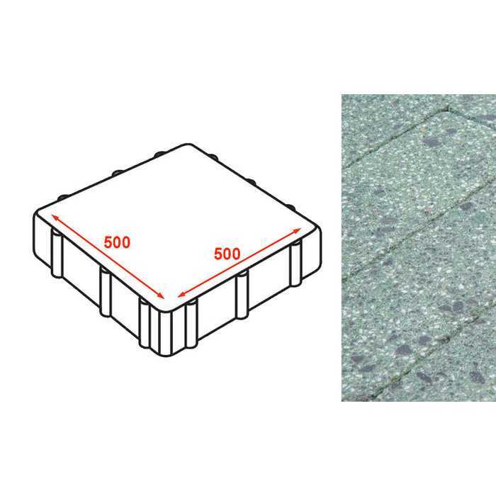 Плита тротуарная Готика Granite FINERRO, Порфир 500x500x80 мм