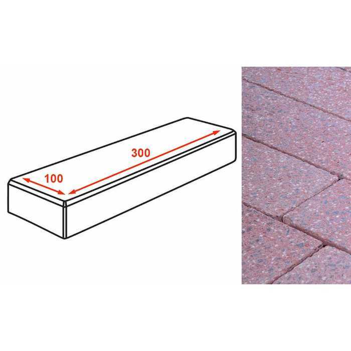 Плитка тротуарная Готика Granite FINERRO, паркет, Ладожский 300x100x80 мм