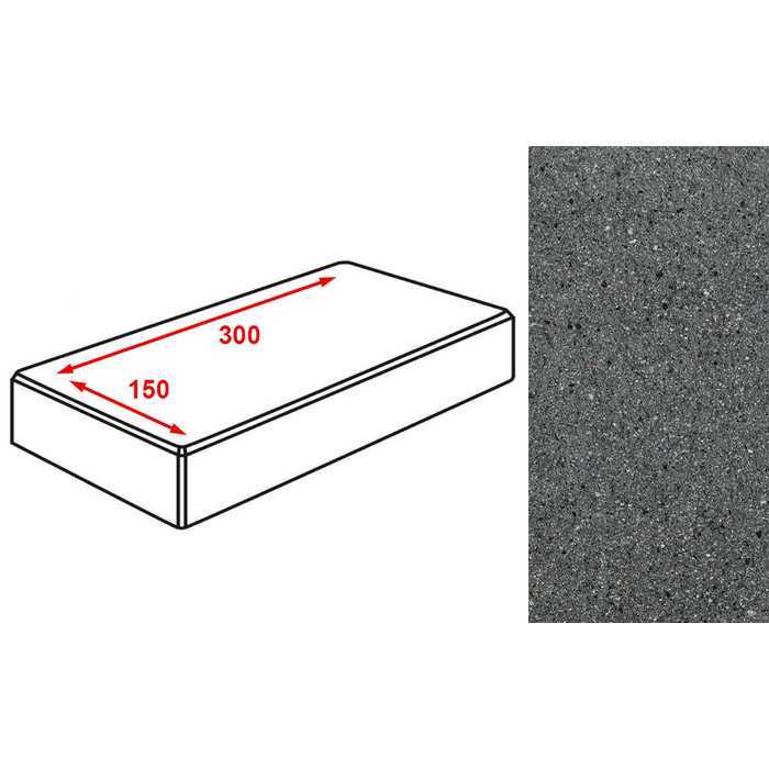 Плитка тротуарная Готика Granite FERRO, картано, Исетский 300x150x80 мм