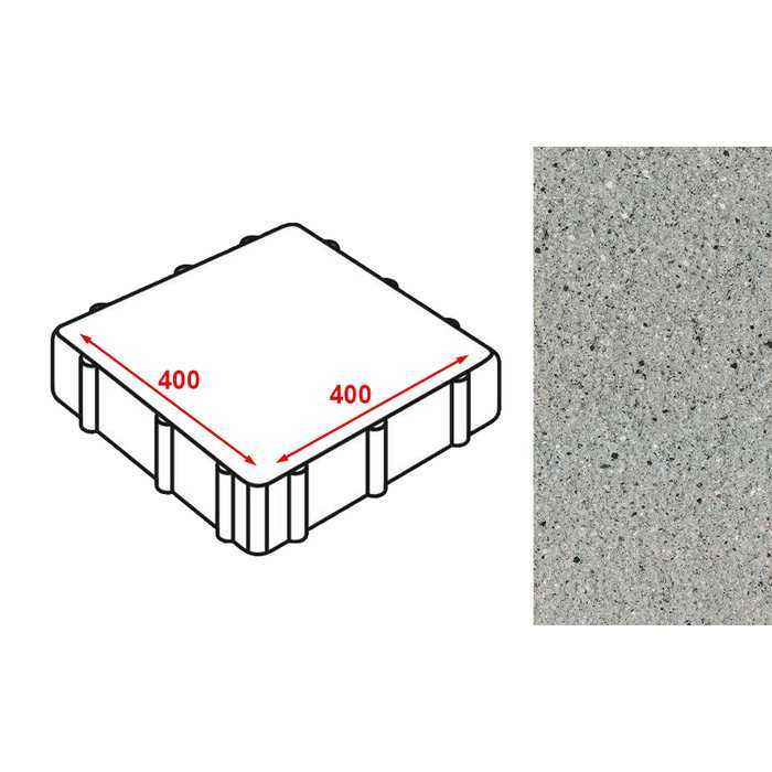 Плитка тротуарная Готика Granite FERRO, Цветок Урала 400x400x60 мм