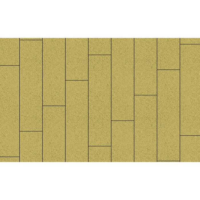 Плитка тротуарная Прямоугольник (Ла-Линия) В.11.П.10 гладкий желтый 400x100x100 мм